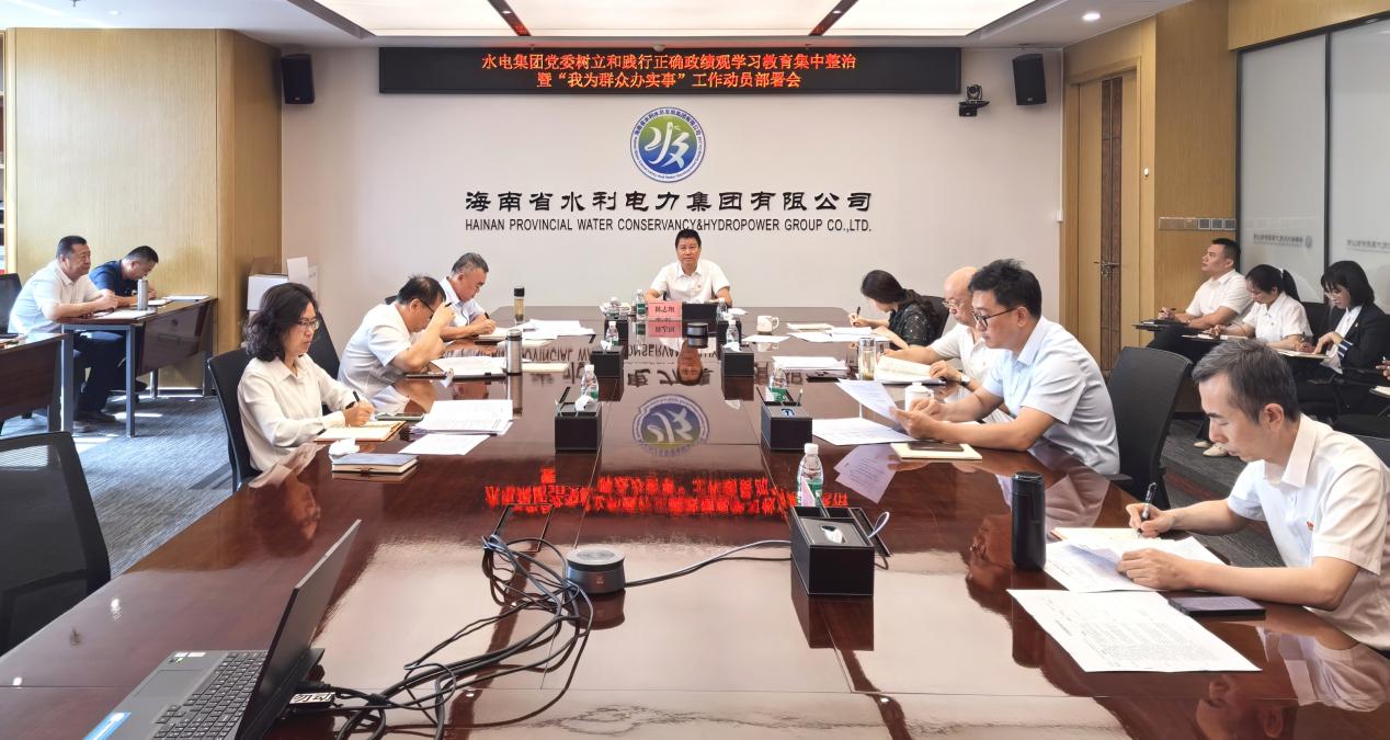水电集团党委召开树立和践行正确政绩观学习教育集中整治暨&ldquo;我为群众办实事&rdquo; 工作动员部署会