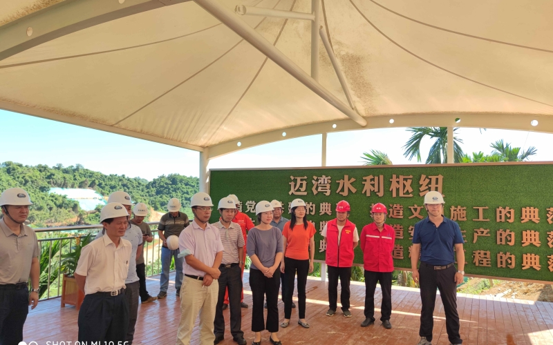 水利部珠江委员会副主任胥加仕一行到迈湾水利枢纽项目督导工作
