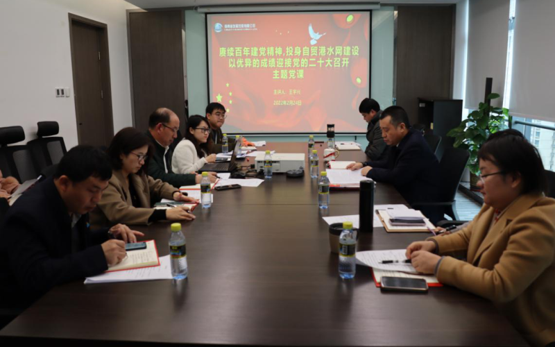赓续百年建党精神 投身自贸港水网建设——水电集团党委书记、董事长王宇兴讲专题党课