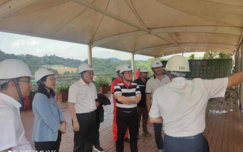 海南控股党委副书记、总经理李晓刚到迈湾水利枢纽项目检查指导工作